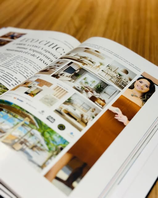 Publicação editorial de arquitetura compartilhada no perfil de Fabíola Costa e Silva